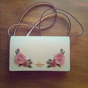 Coach floral clutch